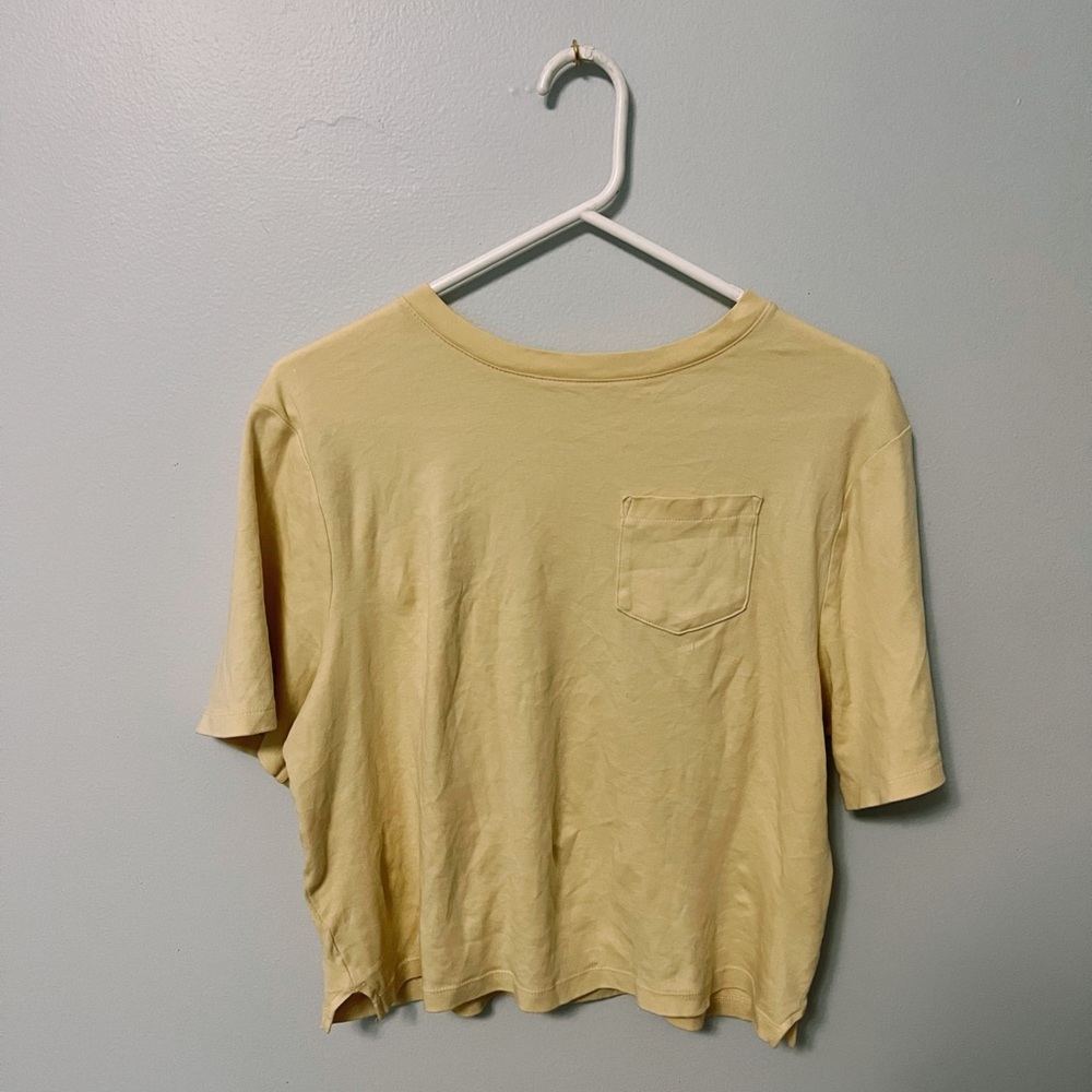 Pastel Yellow Cropped Tee
